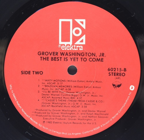 Grover Washington Jr. [그로버 워싱턴 주니어] - The Best is yet to Come - 중고 수입 오리지널 아날로그 LP