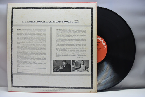 Clifford Brown &amp; Max Roach [클리포드 브라운, 맥스 로치] ‎- The Best of Max Roach and Clifford Brown in Concert - 중고 수입 오리지널 아날로그 LP
