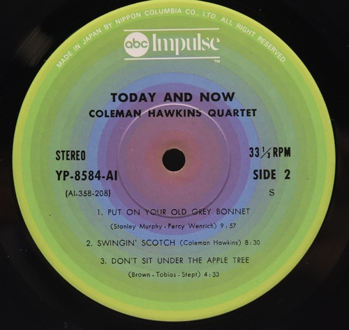 Coleman Hawkins [콜맨 호킨스] - Today and Now - 중고 수입 오리지널 아날로그 LP