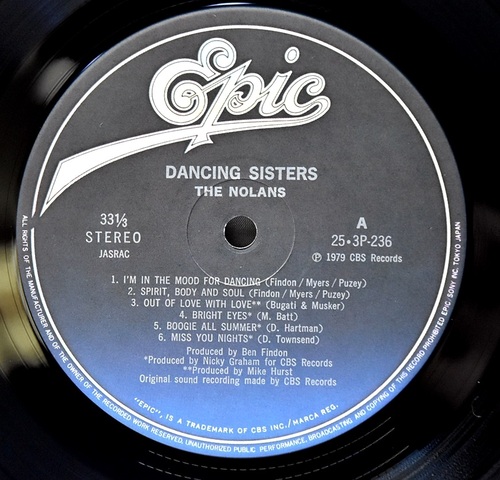 The Nolans [놀란스] - Dancing Sisters ㅡ 중고 수입 오리지널 아날로그 LP