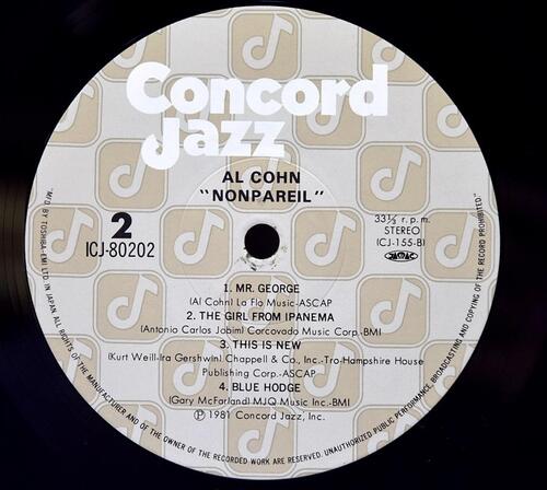 Al Cohn [알 콘] ‎- Nonpareil - 중고 수입 오리지널 아날로그 LP