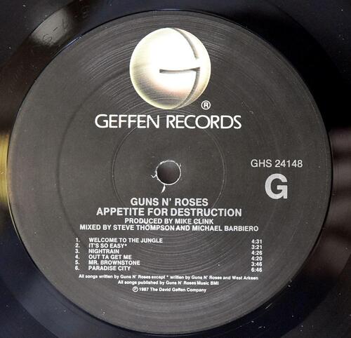 Guns N&#039; Roses [건즈 앤 로지스] – Appetite For Destruction (Banned Cover) ㅡ 중고 수입 오리지널 아날로그 LP