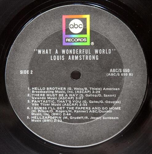 Louis Armstrong ‎[루이 암스트롱] - What A Wonderful World - 중고 수입 오리지널 아날로그 LP