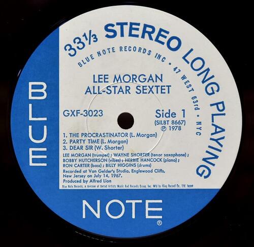 Lee Morgan [리 모건]‎ - Lee Morgan All Star Sextet - 중고 수입 오리지널 아날로그 LP
