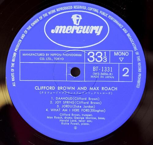 Clifford Brown and Max Roach [클리포드 브라운 / 맥스 로치]‎ - Clifford Brown and Max Roach - 중고 수입 오리지널 아날로그 LP