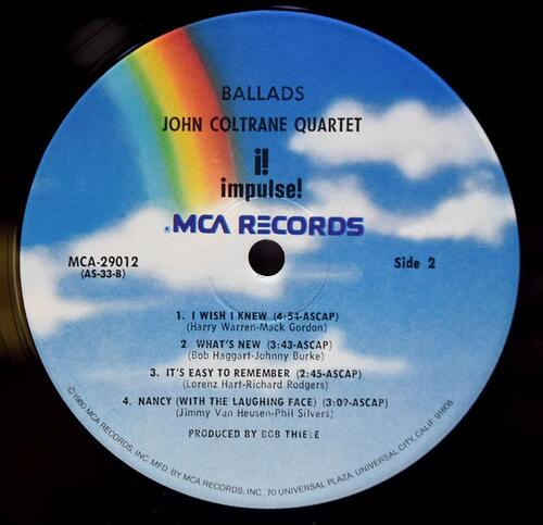 John Coltrane [존 콜트레인]‎ - Ballads - 중고 수입 오리지널 아날로그 LP