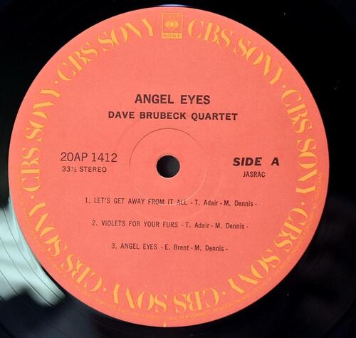 The Dave Brubeck Quartet [데이브 브루벡] - Angel Eyes - 중고 수입 오리지널 아날로그 LP