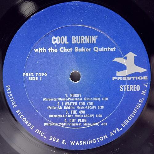 Chet Baker [쳇 베이커] - Cool Burnin&#039; - 중고 수입 오리지널 아날로그 LP