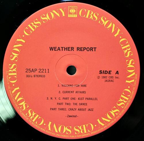 Wether Report [웨더 리포트] ‎- Weather Report - 중고 수입 오리지널 아날로그 LP