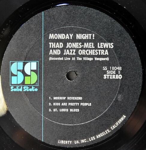 Thad Jones Mel Lewis Jazz Orchestra [새드 존스, 멜 루이스] – Monday Night - 중고 수입 오리지널 아날로그 LP