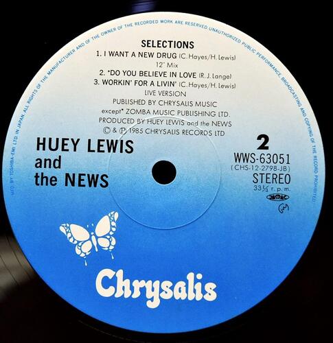 Huey Lewis And The News [휴이 루이스 &amp; 더 뉴스] – Selectionsㅡ 중고 수입 오리지널 아날로그 LP