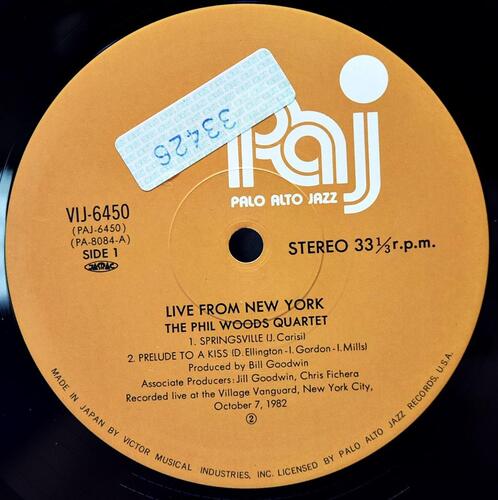 The Phil Woods Quartet [필 우즈 콰르텟] – Live From New York ㅡ 중고 수입 오리지널 아날로그 LP
