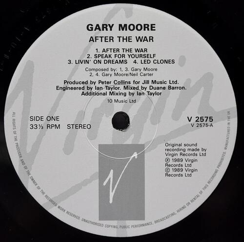 Gary Moore [게리 무어] – After The War ㅡ 중고 수입 오리지널 아날로그 LP