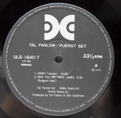 Tal Farlow [탈 팔로우] ‎- Fuerst Set - 중고 수입 오리지널 아날로그 LP