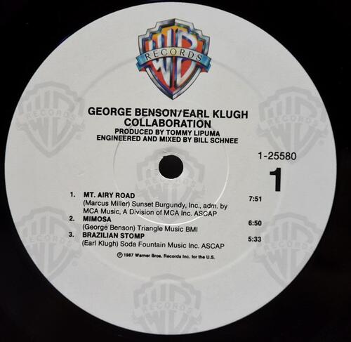 George Benson, Earl Klugh [조지 벤슨, 얼 클루] – Collaboration - 중고 수입 오리지널 아날로그 LP