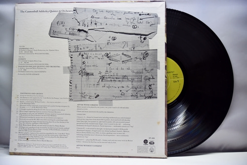 Cannonball Adderley [캐논볼 애덜리]‎ - The Cannonball Adderley Quintet &amp; Orchestra - 중고 수입 오리지널 아날로그 LP