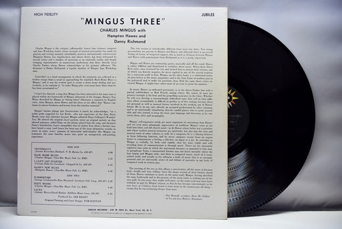 Charles Mingus With Hampton Hawes &amp; Danny Richmond [찰스 밍구스, 햄프턴 호스, 대니 리치몬드] – Mingus Three - 중고 수입 오리지널 아날로그 LP