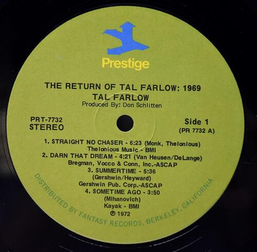 Tal Farlow [탈 팔로우] ‎- The Return Of Tal Farlow / 1969 - 중고 수입 오리지널 아날로그 LP