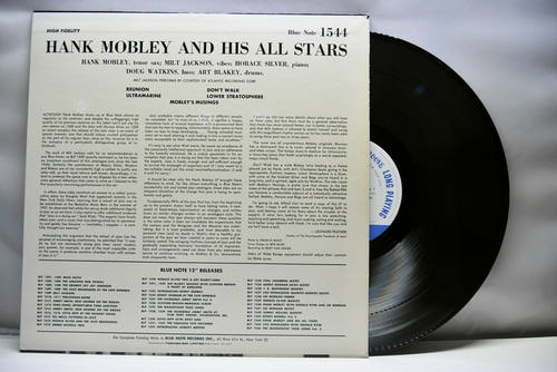Hank Mobley [행크 모블리] - Hank Mobley And His All Stars - 중고 수입 오리지널 아날로그 LP
