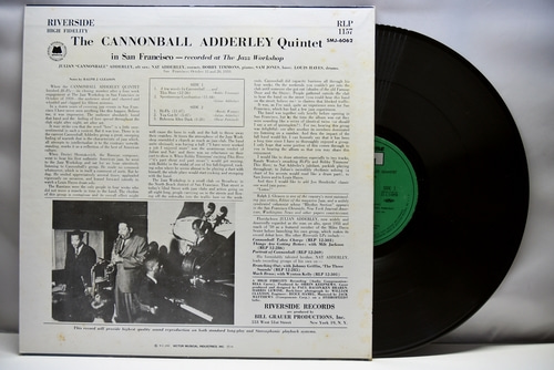 The Cannonball Adderley Quintet [캐논볼 애덜리, 냇 애덜리] - The Cannonball Adderley Quintet In SanFrancisco - 중고 수입 오리지널 아날로그 LP