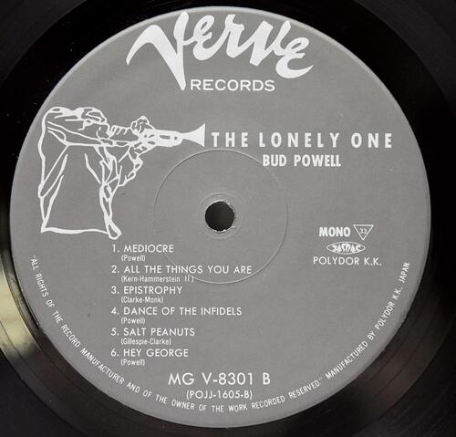 Bud Powell [버드 파웰] ‎- The Lonely One - 중고 수입 오리지널 아날로그 LP