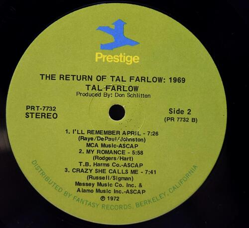 Tal Farlow [탈 팔로우] ‎- The Return Of Tal Farlow / 1969 - 중고 수입 오리지널 아날로그 LP