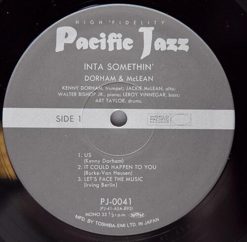 Kenny Dorham &amp; Jackie McLean [케니 도햄, 재키 맥린] – Inta Somethin&#039;ㅡ 중고 수입 오리지널 아날로그 LP