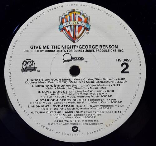 George Benson [조지 벤슨] - Give Me The Night ㅡ 중고 수입 오리지널 아날로그 LP