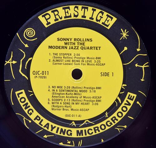 Sonny Rollins With The Modern Jazz Quartet, Art Blakey, Kenny Drew [소니 롤린스, 모던 재즈 콰르텟, 아트 블레이키, 케니 드류] – Sonny Rollins With The Modern Jazz Quartet - 중고 수입 오리지널 아날로그 LP