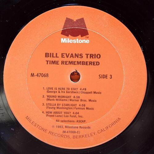 Bill Evans Trio [빌 에반스] ‎- Time Remembered - 중고 수입 오리지널 아날로그 2LP