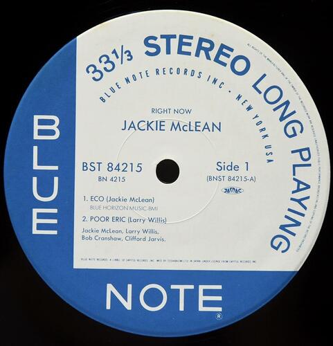 Jackie McLean [재키 맥린] ‎- Right Now! - 중고 수입 오리지널 아날로그 LP