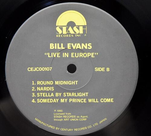 Bill Evans [빌 에반스] ‎- Live In Europe - 중고 수입 오리지널 아날로그 LP