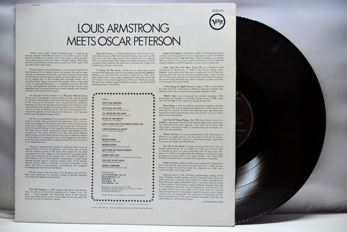 Louis Armstrong, Oscar Peterson [루이 암스트롱 , 오스카 피터슨] ‎– Louis Armstrong Meets Oscar Peterson - 중고 수입 오리지널 아날로그 LP