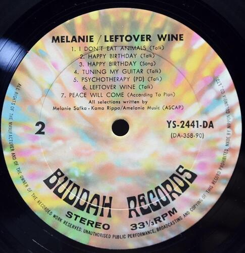 Melanie [멜라니 사프카] - Leftover Wine ㅡ 중고 수입 오리지널 아날로그 LP