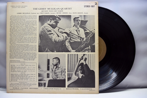 Gerry Mulligan Quartet with Chet Baker [게리 멀리건. 쳇 베이커] – Reunion With Chet Baker - 중고 수입 오리지널 아날로그 LP
