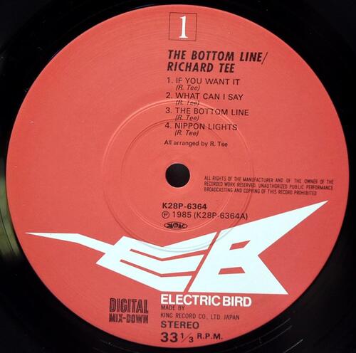 Richard Tee [리차드 티] – The Bottom Line - 중고 수입 오리지널 아날로그 LP