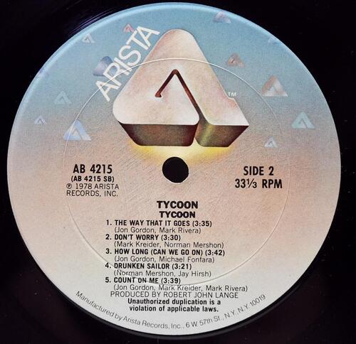 Tycoon [타이쿤] - Tycoon - 중고 수입 오리지널 아날로그 LP