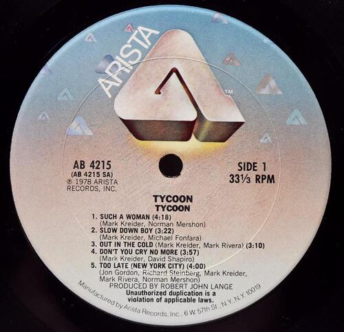 Tycoon [타이쿤] - Tycoon - 중고 수입 오리지널 아날로그 LP