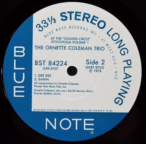 Ornette Coleman Trio [오넷 콜맨] - At The &quot;Golden Circle&quot; Stockholm - Volume One (KING) - 중고 수입 오리지널 아날로그 LP