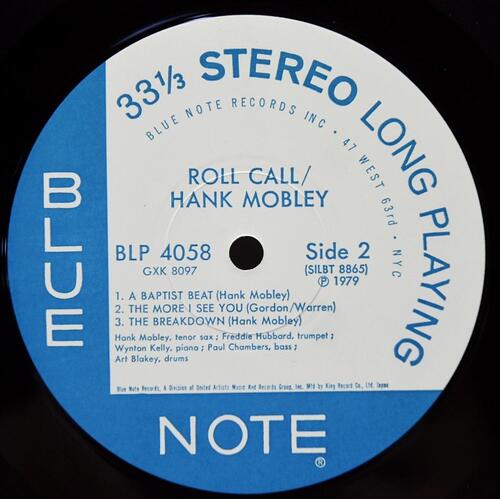 Hank Mobley [행크 모블리] - Roll Call - 중고 수입 오리지널 아날로그 LP