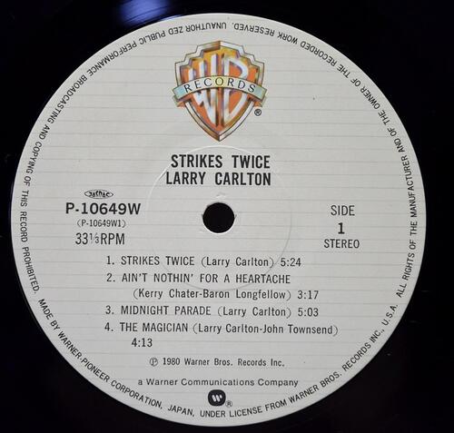 Larry Carlton [래리 칼튼] - Strikes Twice - 중고 수입 오리지널 아날로그 LP