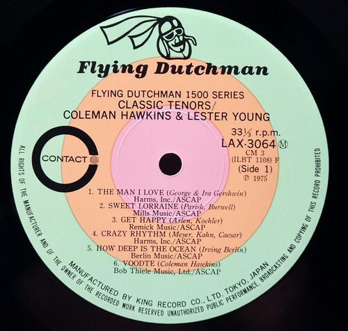 Coleman Hawkins, Lester Young [콜맨 호킨스, 레스터 영] - Classic Tenors - 중고 수입 오리지널 아날로그 LP