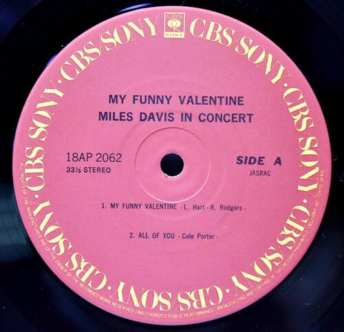 Miles Davis [마일스 데이비스] –  My Funny Valentine - Miles Davis In Concert  - 중고 수입 오리지널 아날로그 LP