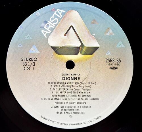 Dionne Warwick [디온 워윅] - Dionne ㅡ 중고 수입 오리지널 아날로그 LP