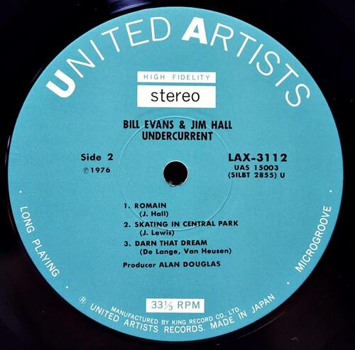 Bill Evans, Jim Hall [빌 에반스, 짐 홀] ‎– Undercurrent - 중고 수입 오리지널 아날로그 LP