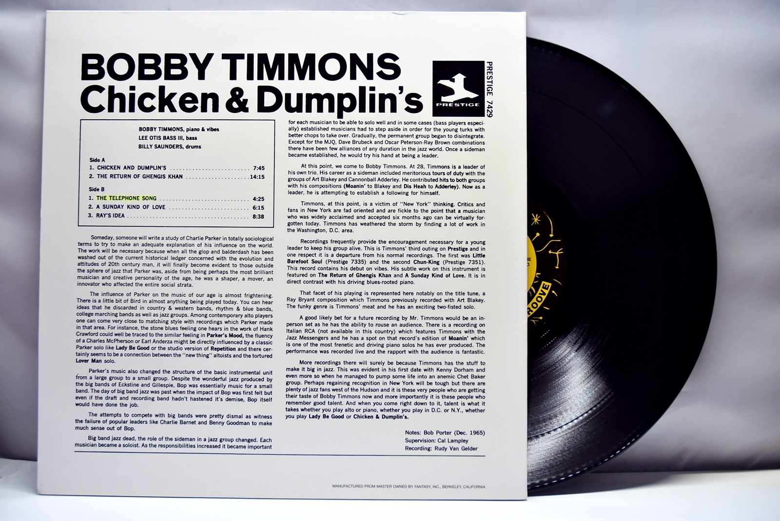 Bobby Timmons [보비 티몬스] – Chicken &amp; Dumplin&#039;s - 중고 수입 오리지널 아날로그 LP