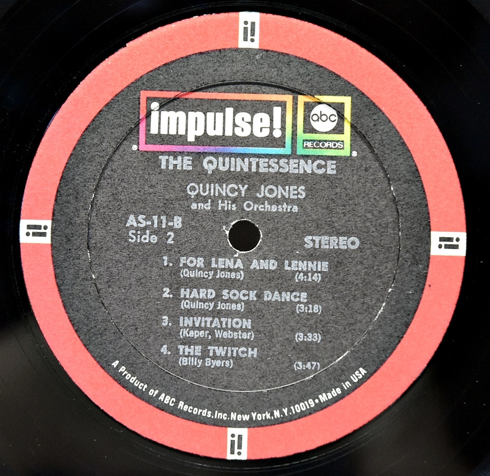 Quincy Jones [퀸시 존스] ‎- The Quintessence - 중고 수입 오리지널 아날로그 LP