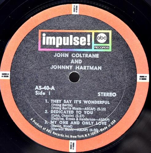 John Coltrane And Johnny Hartman [존 콜트레인, 조니 하트만] ‎- John Coltrane And Johnny Hartman (USA Pressing) - 중고 수입 오리지널 아날로그 LP