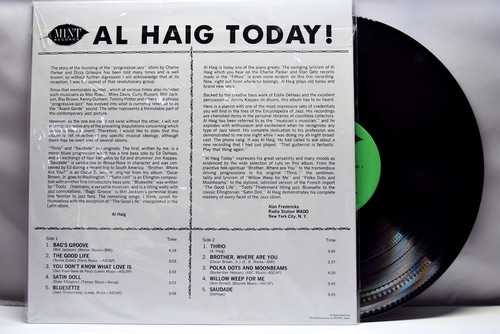 Al Haig [알 헤이그] – Today! - 중고 수입 오리지널 아날로그 LP