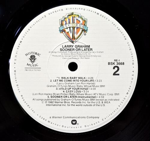 Larry Graham [레리 그레이엄] – Sooner Or Later ㅡ 중고 수입 오리지널 아날로그 LP